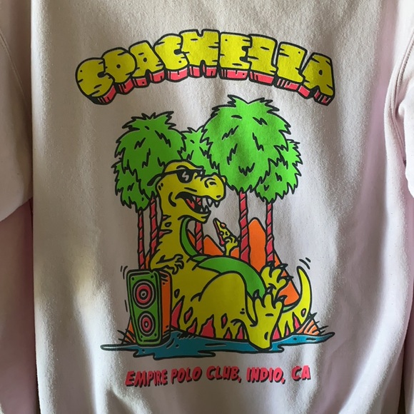 Coachella Valley Music Festival Dinosaur Pizza Crewneck M 2017 - Picture 2 of 8